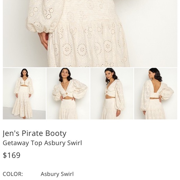 NWT Jen's Pirate Booty Getaway Crop Top in Asbury Swirl Size S - Picture 2 of 15